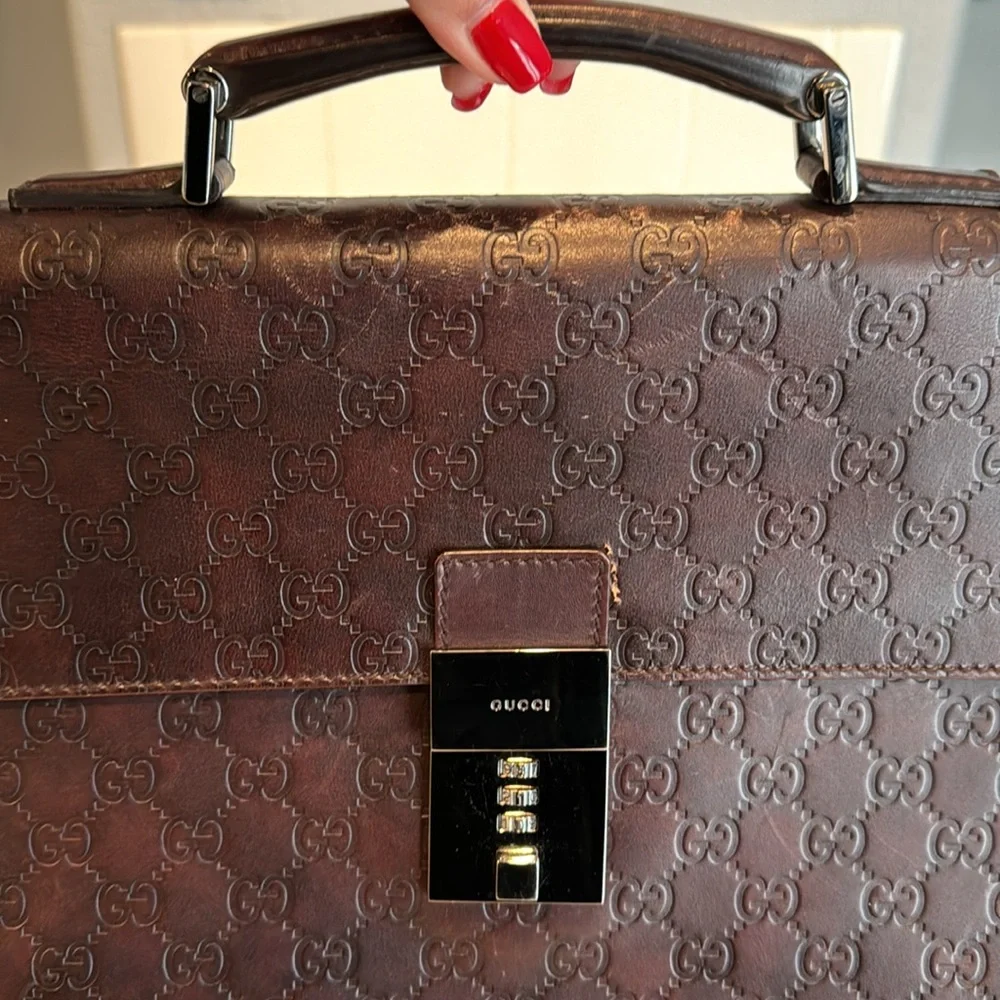 Gucci Vintage Leather Briefcase